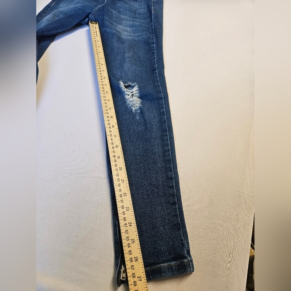 JOHN JOHN- Jeans Women's 28 Blue Denim Riped - Picture 5 of 11